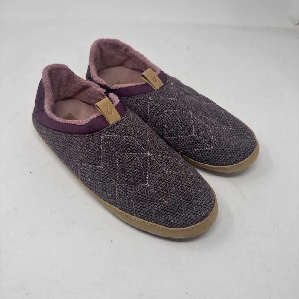 Olukai LANIA KILOHANA Slippers Purple Tan Slip On Loafers Womens Size W9